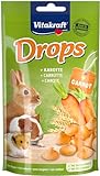 Vitakraft Drops - Friandises aux carottes pour tous les rongeurs - 75 g